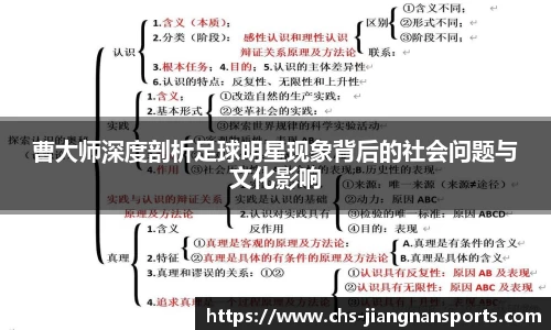 曹大师深度剖析足球明星现象背后的社会问题与文化影响